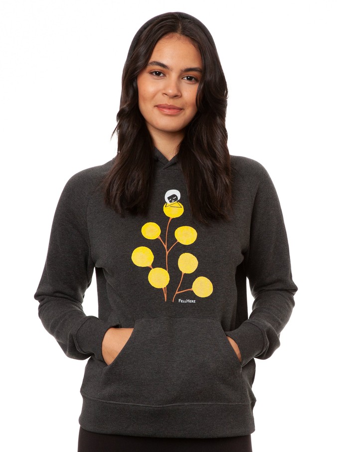 Just relax Hoodie dark heather grey from FellHerz T-Shirts - bio, fair & vegan