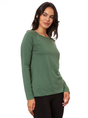 Raglan Longsleeve ivy green from FellHerz T-Shirts - bio, fair & vegan