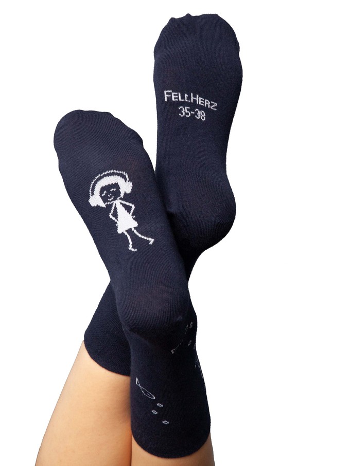 Socks with organic cotton anchor midnight from FellHerz T-Shirts - bio, fair & vegan