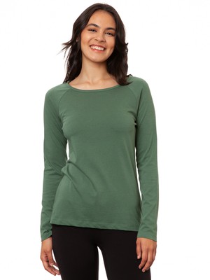 Raglan Longsleeve ivy green from FellHerz T-Shirts - bio, fair & vegan