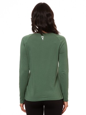 Raglan Longsleeve ivy green from FellHerz T-Shirts - bio, fair & vegan