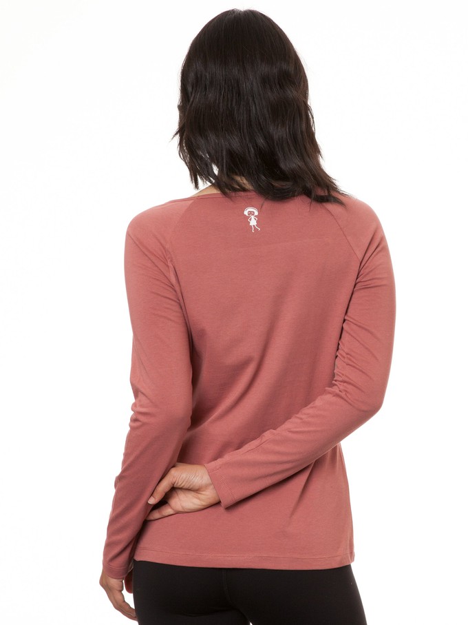 Raglan Longsleeve Glücksklee canyan rose from FellHerz T-Shirts - bio, fair & vegan