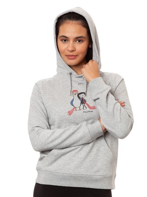 Möwen-Liebe Hoodie heather grey from FellHerz T-Shirts - bio, fair & vegan
