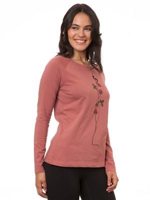 Raglan Longsleeve Glücksklee canyan rose from FellHerz T-Shirts - bio, fair & vegan