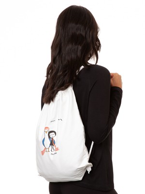 Möwen-Liebe Turnbeutel white from FellHerz T-Shirts - bio, fair & vegan