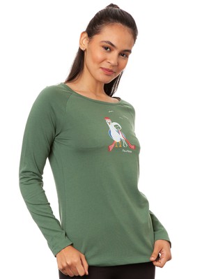 Raglan Longsleeve Möwen-Liebe ivy green from FellHerz T-Shirts - bio, fair & vegan
