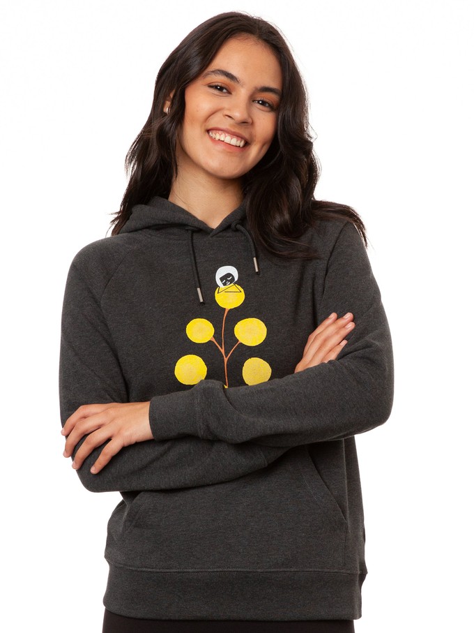 Just relax Hoodie dark heather grey from FellHerz T-Shirts - bio, fair & vegan