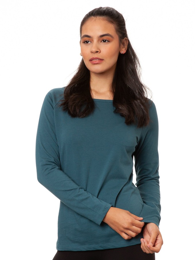 Raglan Longsleeve atlantic teal from FellHerz T-Shirts - bio, fair & vegan
