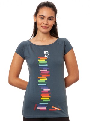 Books Girl Cap Sleeve thundercloud from FellHerz T-Shirts - bio, fair & vegan