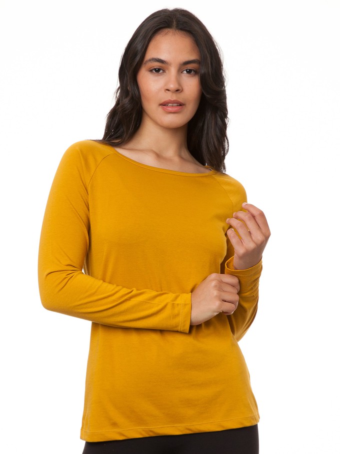 Raglan Longsleeve harvest gold from FellHerz T-Shirts - bio, fair & vegan