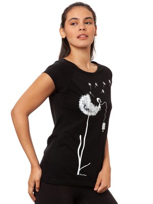Dandelion Cap Sleeve black from FellHerz T-Shirts - bio, fair & vegan