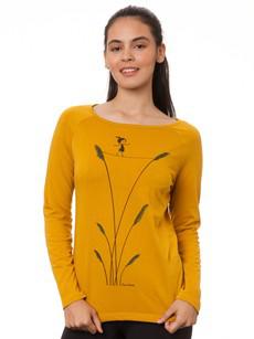 Raglan Longsleeve Seiltanz harvest gold via FellHerz T-Shirts - bio, fair & vegan