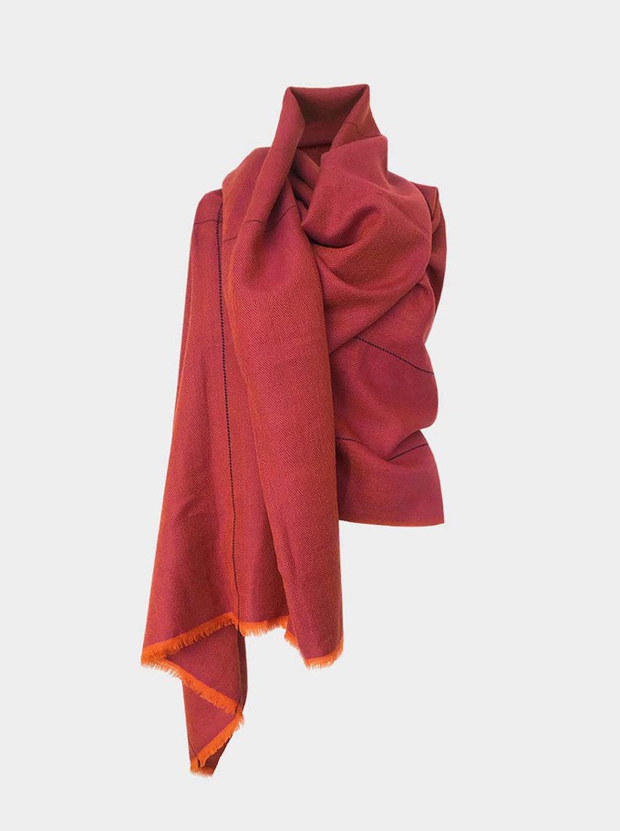 cape infinity lite wool sunset from Fifth Origins