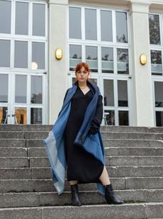 cape infinity wool denim via Fifth Origins