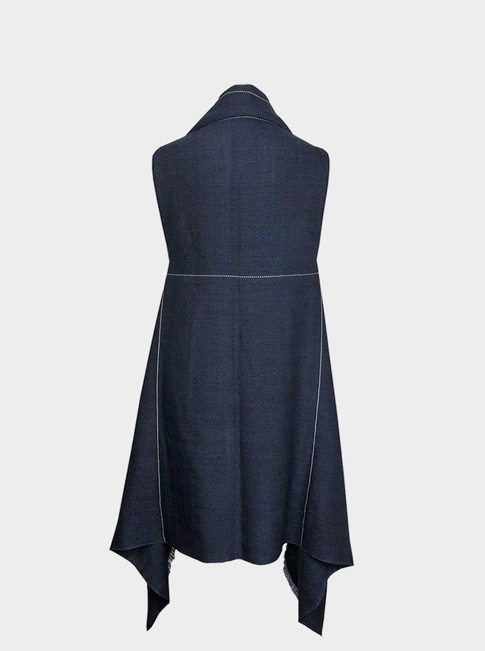 cape infinity lite wool sapphire from Fifth Origins