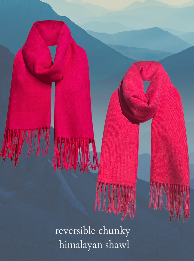 rewool reversible chunky shawl from Fifth Origins