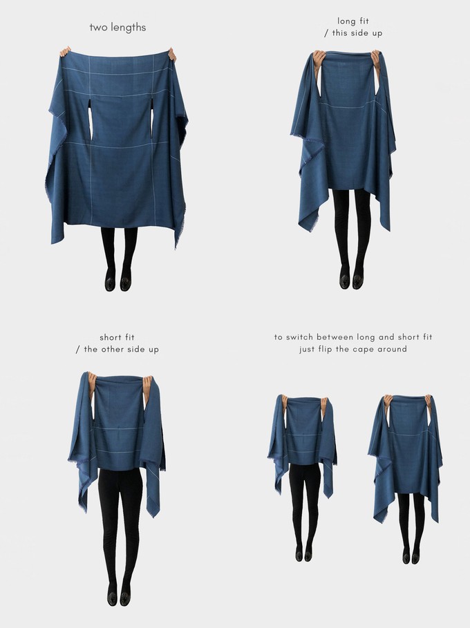 cape infinity lite wool peacock from Fifth Origins