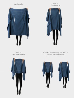 cape infinity lite wool peacock from Fifth Origins