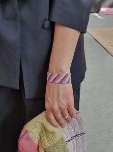 beaded bracelet purple stripes via Fifth Origins