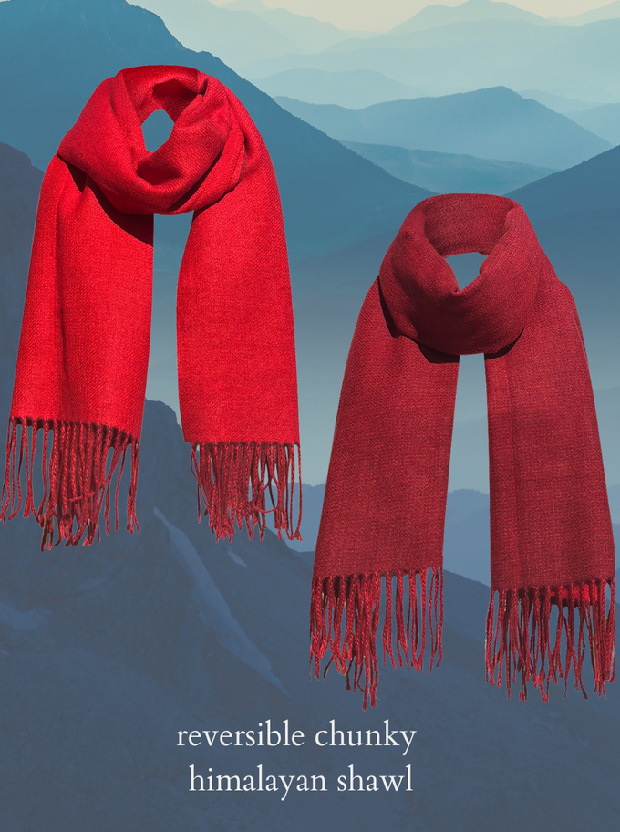 rewool reversible chunky shawl from Fifth Origins