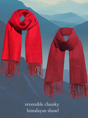 rewool reversible chunky shawl from Fifth Origins