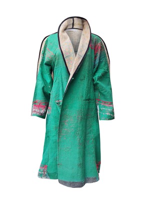 kantha vintage coat long surprise me from Fifth Origins