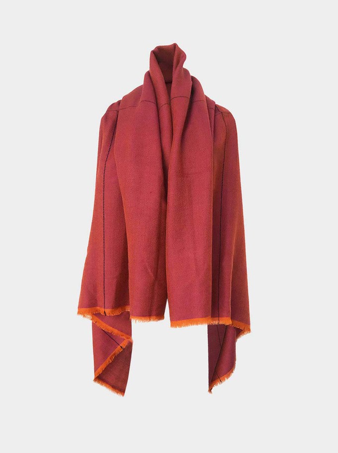 cape infinity lite wool sunset from Fifth Origins