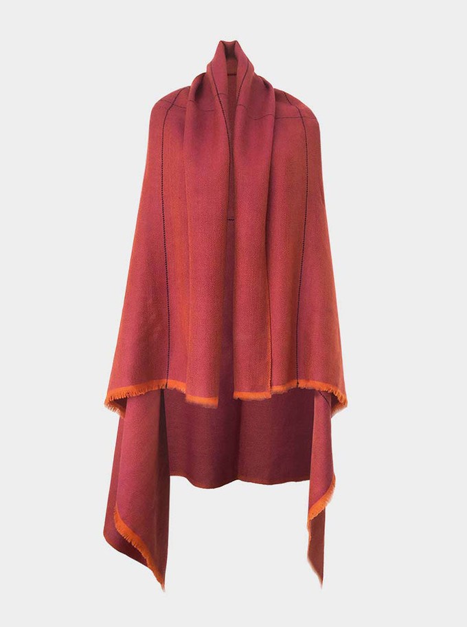 cape infinity lite wool sunset from Fifth Origins