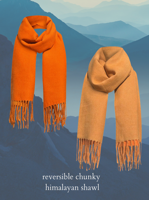 rewool reversible chunky shawl from Fifth Origins