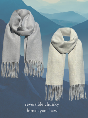 rewool reversible chunky shawl from Fifth Origins