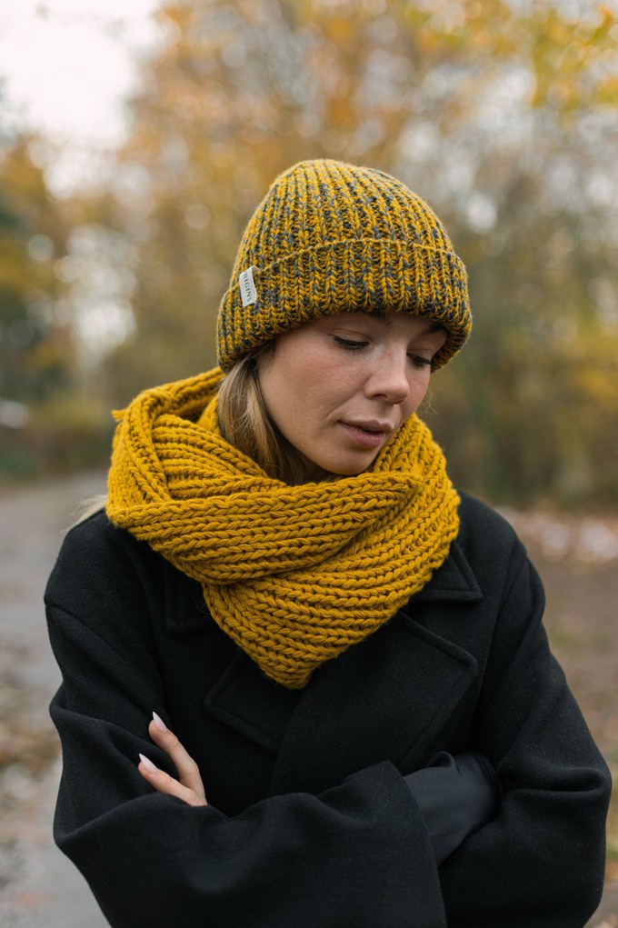 chunky pure wool scarf from Fifth Origins