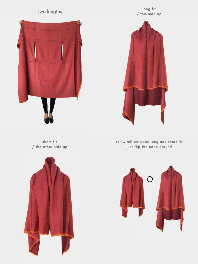 cape infinity lite wool sunset from Fifth Origins