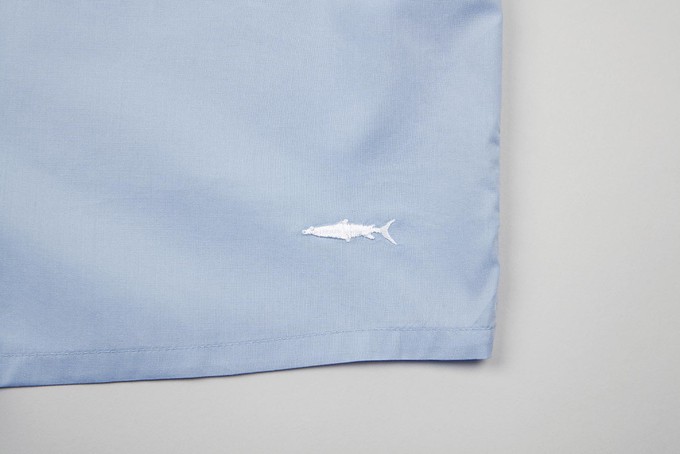 Powder Blue Cotton Boxer Shorts from Fleet London