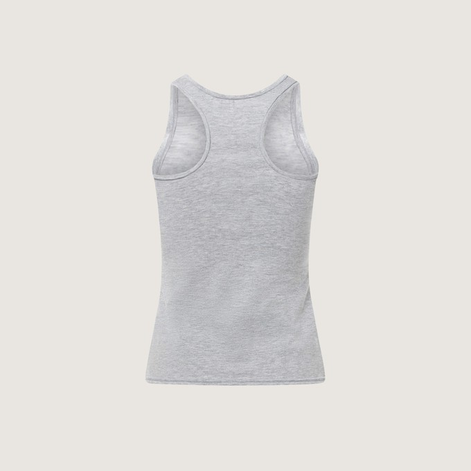 Organic tanktop tinged in grey from Frija Omina