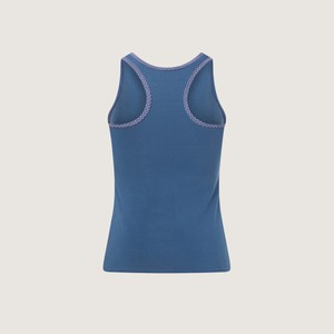 Organic tank indico + grey dots from Frija Omina