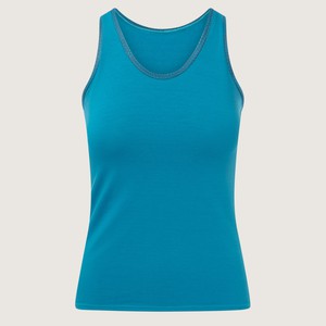 Organic tank teal + Dots (blue) from Frija Omina