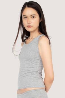 Organic tanktop tinged in grey via Frija Omina