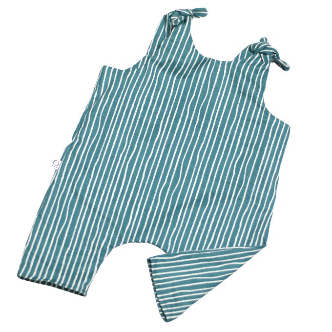 Baby romper from organic cotton Birke (blue) from Frija Omina