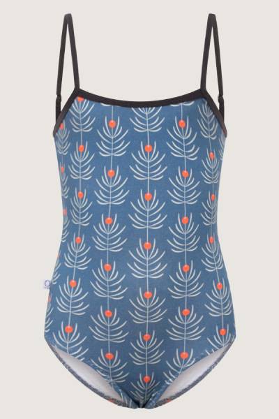 Organic swimsuit Madri Petite, dots teal from Frija Omina