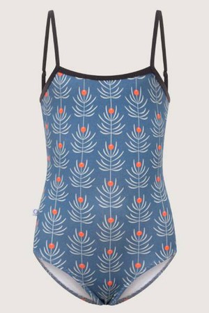 Organic swimsuit Madri Petite, dots teal from Frija Omina