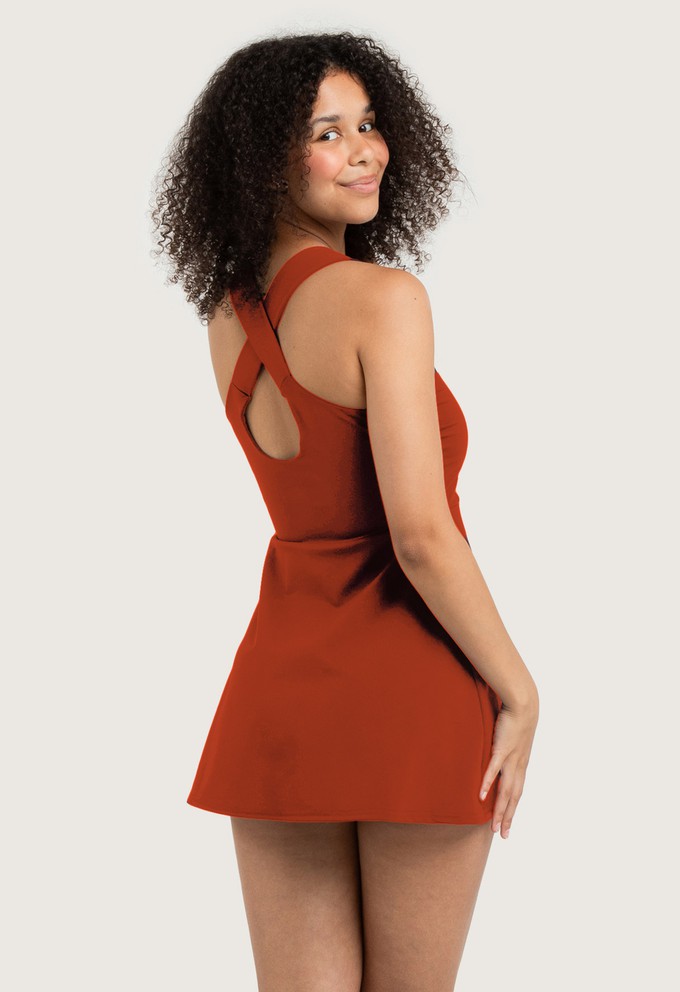 Recycling swim dress / Tankini Mare rust orange (red) from Frija Omina