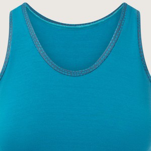 Organic tank teal + Dots (blue) from Frija Omina