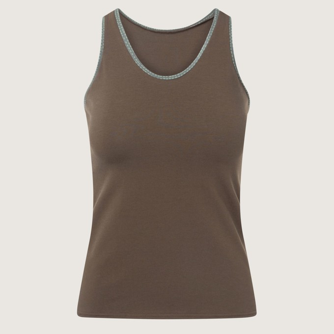 Organic tanktop forest + Dots (green) from Frija Omina