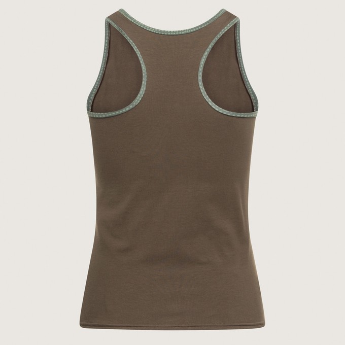 Organic tanktop forest + Dots (green) from Frija Omina