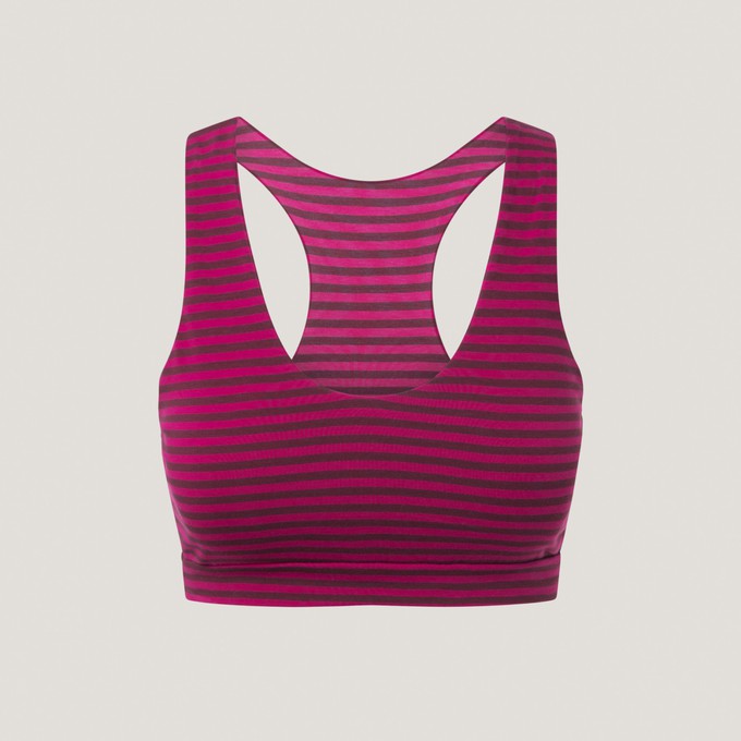 Organic cotton Bikini Top Ijoris berry stripes from Frija Omina