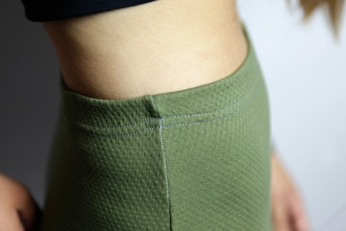 Organic skirt Snoba, khaki structure from Frija Omina