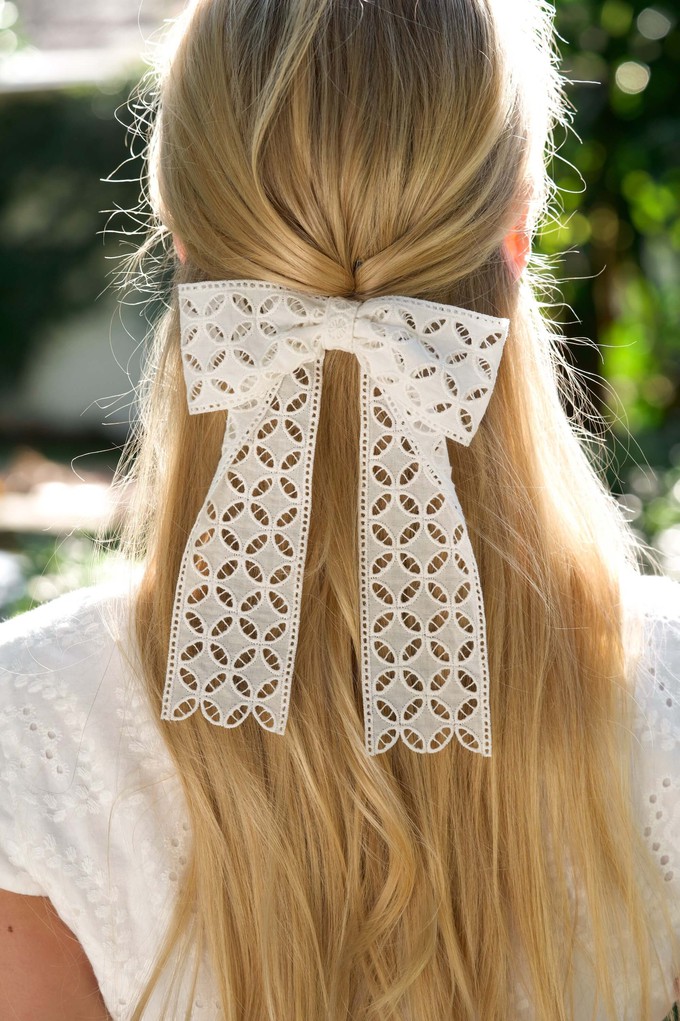 Katie Embroidered Hair Bow from GAÂLA