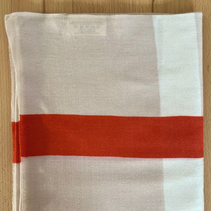 Blush Sand Hand Painted Wool Silk Scarf from Heritage Moda