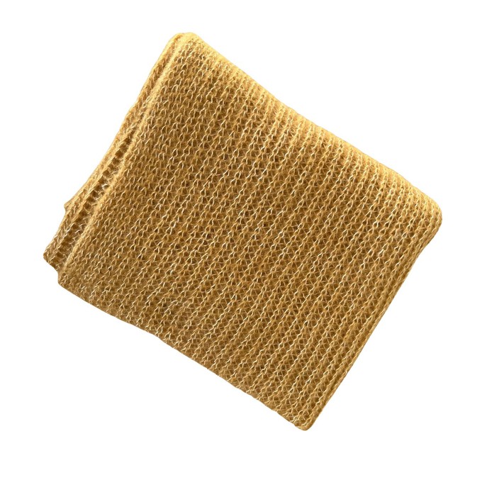 Golden Brown Pure Alpaca Handmade Scarf from Heritage Moda