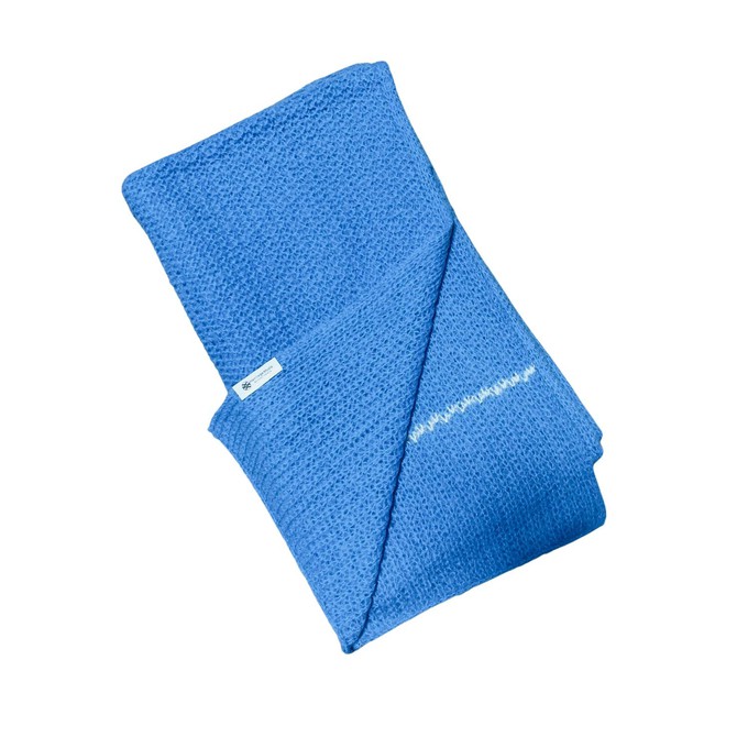 Cobalt Blue Handmade Alpaca Scarf from Heritage Moda